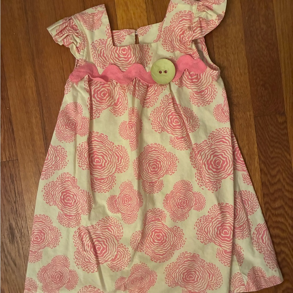 Hannah Pink and Cream Swirl Kids Dress